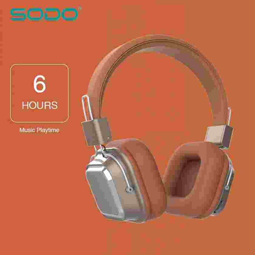 SODO SD-1003 WIRELESS HEADPHONES, MP3 PLAYER, 6 HRS WORKING