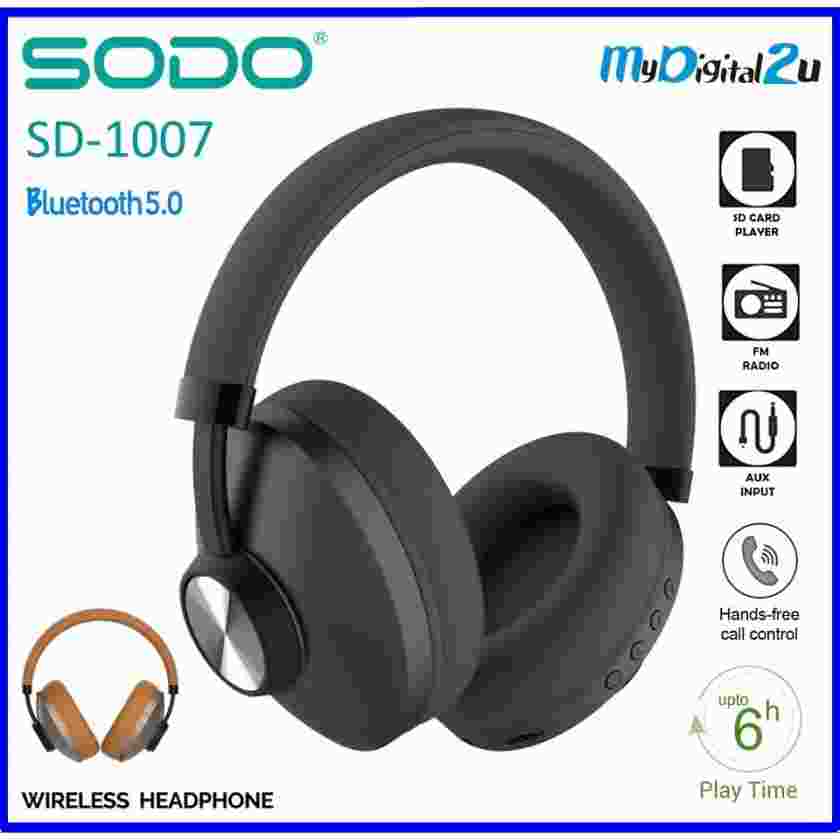 SODO SD-1007 WIRELESS HEADPHONES MP3 FM PLAYER