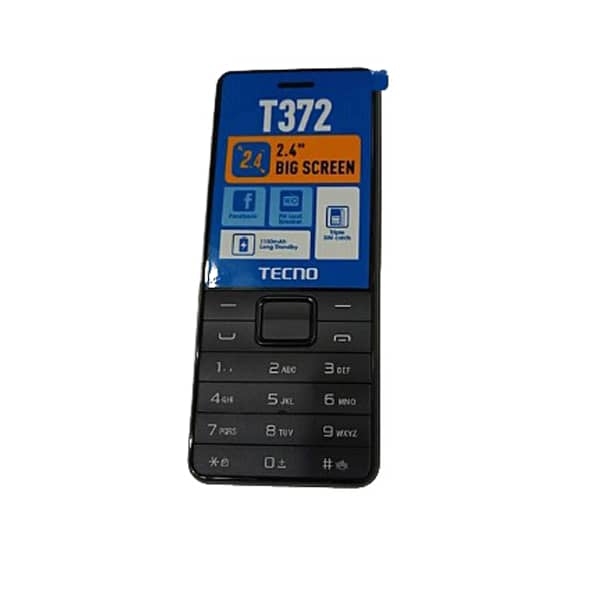 Tecno 372 2.4" screen, 1150MAH Battery, 4MB+4MB ROM+RAM